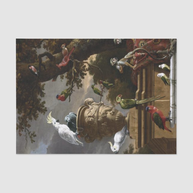 Melchior d'Hondecoeter The Menagerie Tissue Paper (Front)