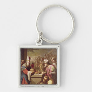 Melchizedek Offering Bread and Wine Key Ring