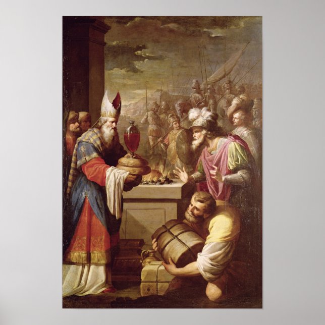 Melchizedek Offering Bread and Wine Poster (Front)