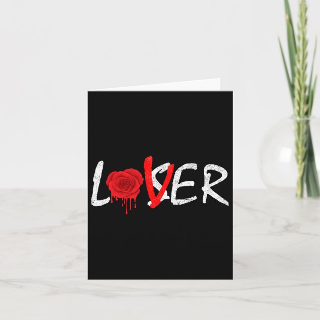 Melding Rose A Lover Not A Loser  Card (Front)