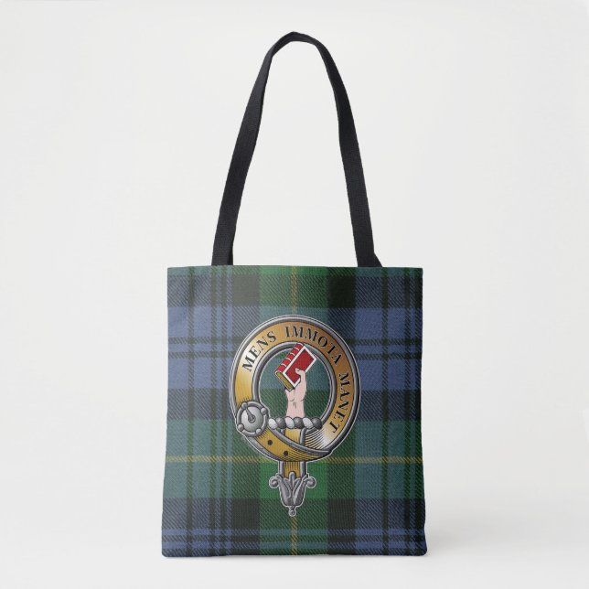Meldrum Tartan & Badge Tote Bag (Front)