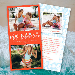 Mele Kalikimaka 2 Photo Collage Modern Christmas Holiday Card
