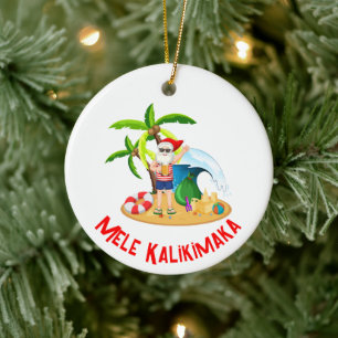 Mele Kalikimaka Ceramic Tree Decoration