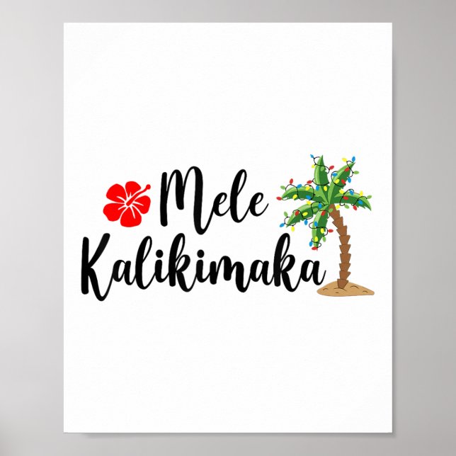 Mele Kalikimaka Christmas Beach Aloha Party Hawaii Poster (Front)