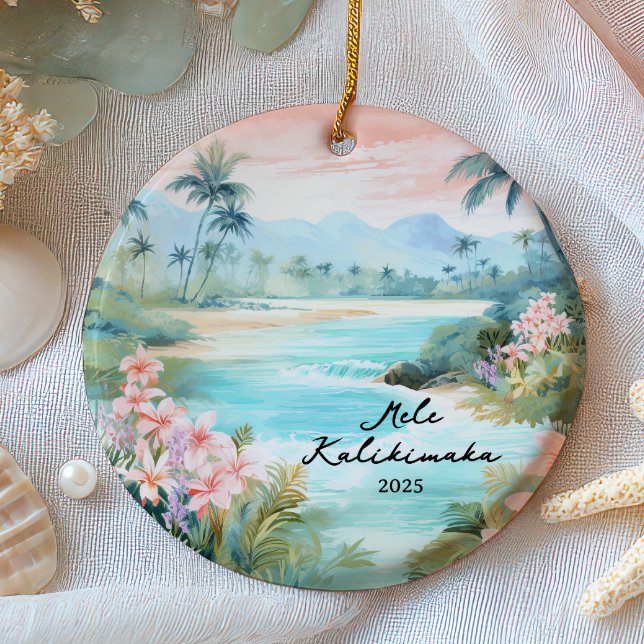 Mele kalikimaka Christmas Ceramic Tree Decoration (Creator Uploaded)