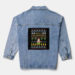 Mele Kalikimaka Christmas Denim Jacket