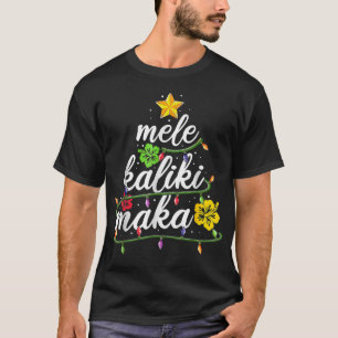 Mele kalikimaka Christmas Hawaiian Apparel, Santa  T-Shirt