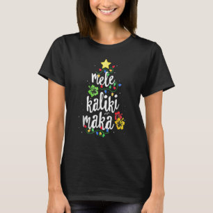 Mele Kalikimaka Christmas Hawaiian Apparel Santa W T-Shirt