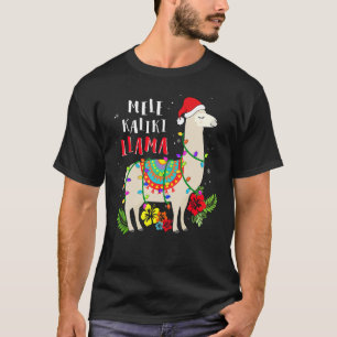 Mele Kalikimaka Christmas  Hawaiian Llama X Mas Li T-Shirt