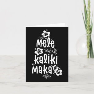 Mele Kalikimaka Christmas Hawaiian Xmas Vacation Card