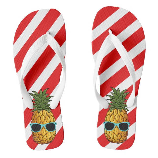 Mele Kalikimaka Christmas in July Pineapple 2021 Jandals (Footbed)