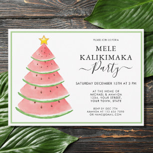 Mele Kalikimaka Christmas Party  Invitation