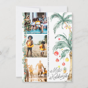 Mele Kalikimaka Christmas Photo Collage Card