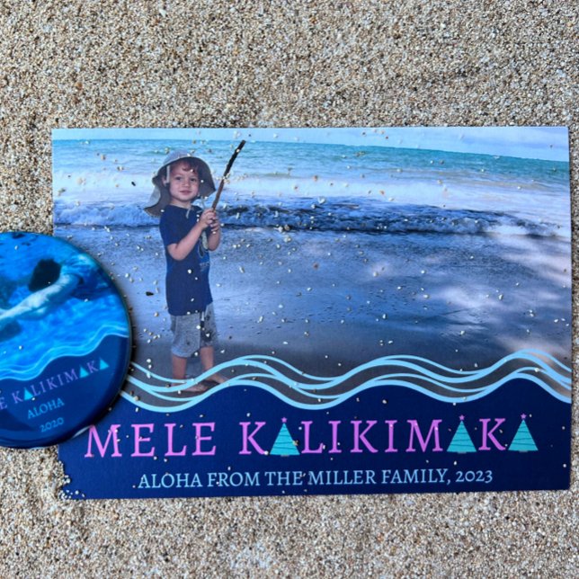 Mele Kalikimaka Christmas Photo Collage Holiday Card (Creator Uploaded)