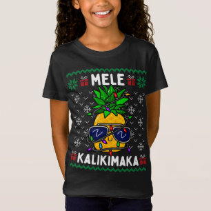 Mele Kalikimaka Christmas Pineapple Hawaiian Xmas T-Shirt