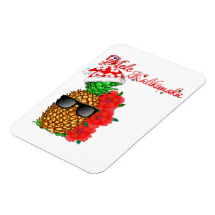 Mele Kalikimaka Christmas Pineapple Magnet
