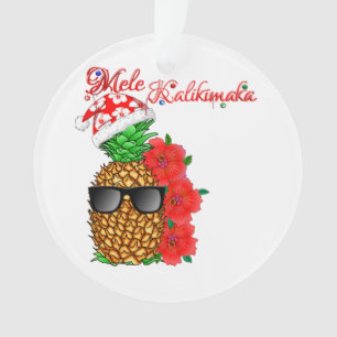 Mele Kalikimaka Christmas Pineapple Ornament