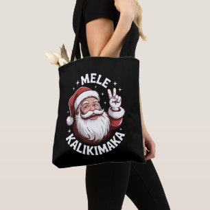 Mele Kalikimaka Christmas Santa Xmas Holiday Tote Bag