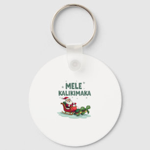 Mele Kalikimaka Christmas Shirt � Santa Sleigh Sea Key Ring