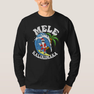 Mele Kalikimaka Christmas Surf Santa Surfing T-Shirt