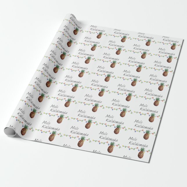 Mele Kalikimaka - Christmas Wrapping Paper (Unrolled)