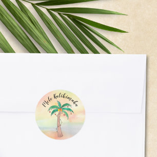 Mele Kalikimaka Classic Round Sticker