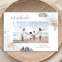 Mele Kalikimaka Coastal Holiday Photo Card