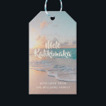 Mele Kalikimaka Custom Tropical Beach Christmas Gift Tags<br><div class="desc">This pretty seaside Christmas gift tag features a gorgeous coastal seascape photo at sunrise with lovely typography that reads Mele Kalikimaka. A cute Hawaiian way to say Merry Christmas in style with lovely island photography. Take me to the beach this holiday.</div>