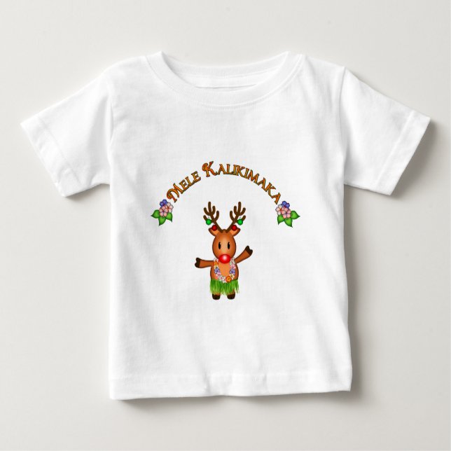 Mele Kalikimaka Deer Baby T-Shirt (Front)