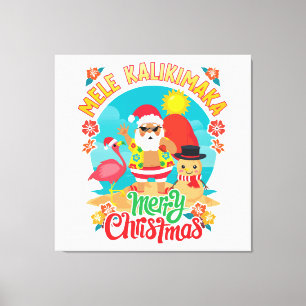 Mele Kalikimaka for a Bright Hawaiian Christmas Canvas Print