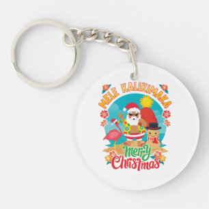 Mele Kalikimaka for a Bright Hawaiian Christmas Key Ring