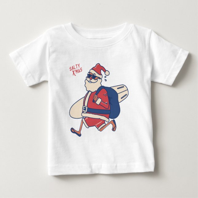 Mele Kalikimaka - Funny Santa Hawaiian Christmas  Baby T-Shirt (Front)