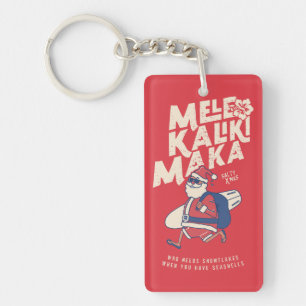 Mele Kalikimaka - Funny Santa Hawaiian Christmas   Key Ring