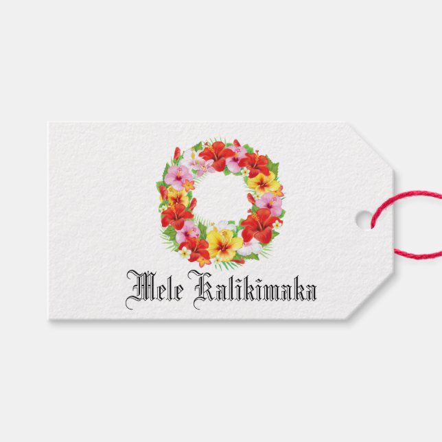 Mele Kalikimaka Gift Tags (Front (Horizontal))