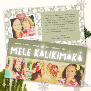 Mele Kalikimaka Glow Christmas Photo Holiday Card