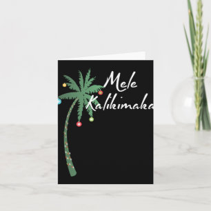 Mele Kalikimaka Hawaii Christmas Hawaiian T Shirt Card