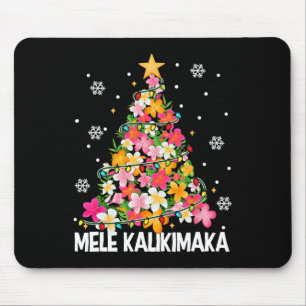 Mele Kalikimaka Hawaii Hawaiian Christmas Xmas Gir Mouse Pad