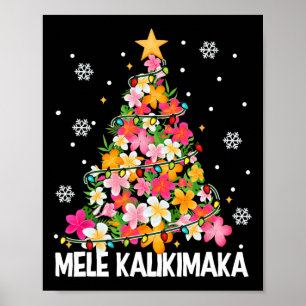 Mele Kalikimaka Hawaii Hawaiian Christmas Xmas Gir Poster