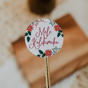 Mele Kalikimaka   Hawaiian Christmas Classic Round Sticker