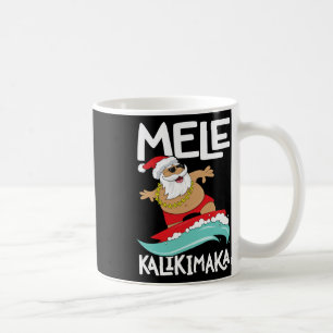 Mele Kalikimaka Hawaiian Christmas Hawaii Surfing Coffee Mug