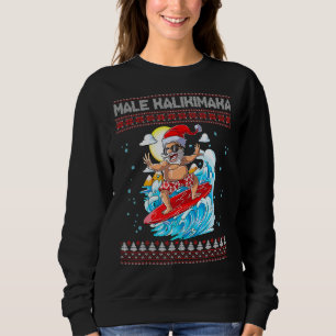 Mele Kalikimaka Hawaiian Christmas Hawaii Surfing Sweatshirt