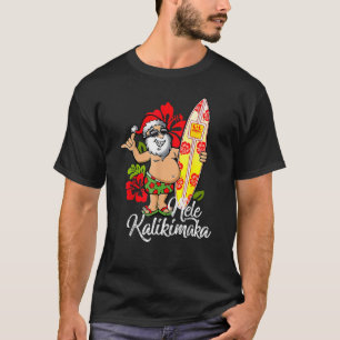 Mele Kalikimaka Hawaiian Christmas Hawaii Surfing T-Shirt