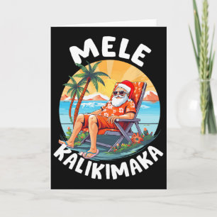 Mele Kalikimaka Hawaiian Christmas In Hawaii Sunba Card