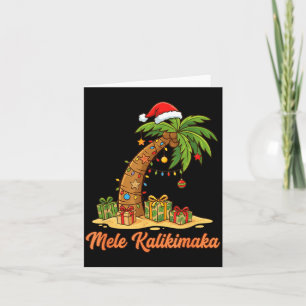 Mele Kalikimaka Hawaiian Christmas Palm Trees  Card