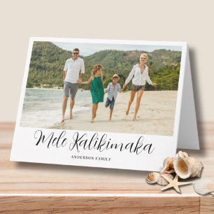 Mele Kalikimaka Hawaiian Christmas Photo  Card