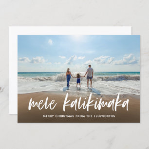 Mele Kalikimaka Hawaiian Christmas Photo Card