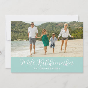 Mele Kalikimaka Hawaiian Christmas Photo  Holiday Card