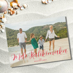 Mele Kalikimaka Hawaiian Christmas Photo  Holiday Card