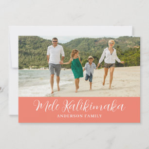 Mele Kalikimaka Hawaiian Christmas Photo  Holiday Card