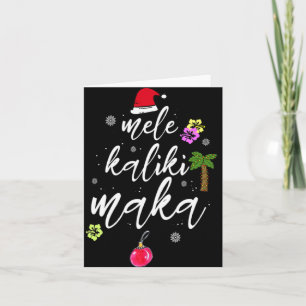 Mele Kalikimaka Hawaiian Hawaii Xmas Pajama Palm T Card
